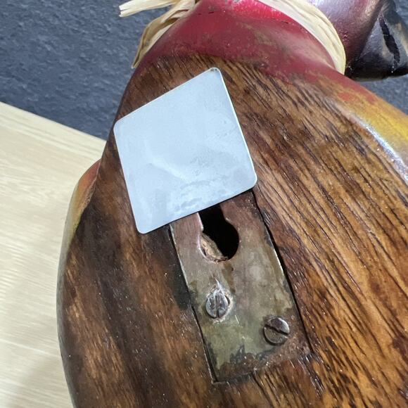 Vintage Recupe Hand Carved Hanging Hand Painted Parrot 15” - Picture 9 of 14